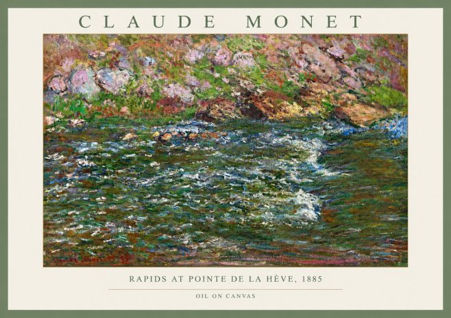 Monet Rapids at Pointe De La Hève, 1885 No2 - Plakát