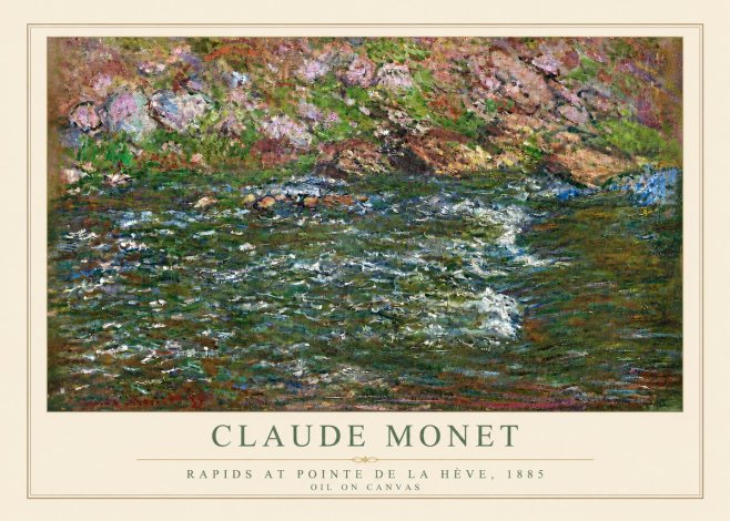 Monet Rapids at Pointe De La Hève, 1885 No4 - Plakát