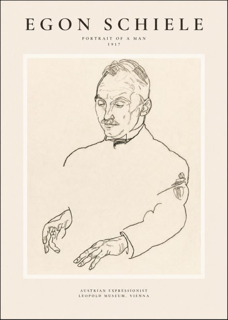 Schiele Portrait of a Man No1 - Plakát
