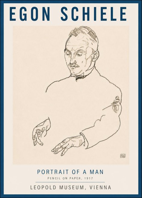 Schiele Portrait of a Man No6 - Plakát