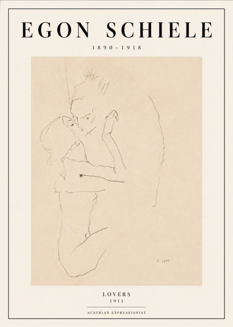 Schiele Lovers No3 - Plakát