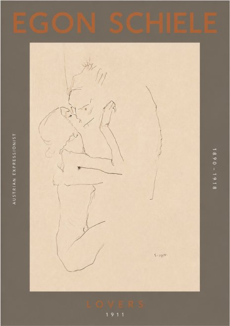 Schiele Lovers No4 - Plakát