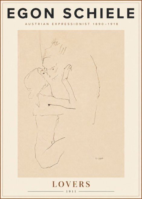 Schiele Lovers No5 - Plakát