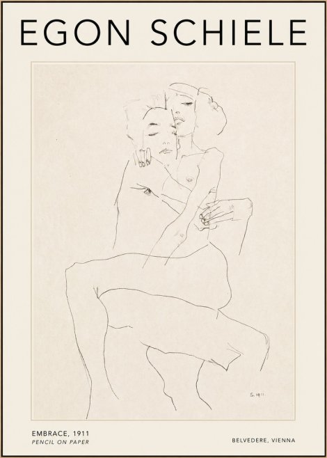 Schiele Embrace, 1911 No2 - Plakát