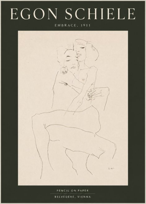 Schiele Embrace, 1911 No4 - Plakát