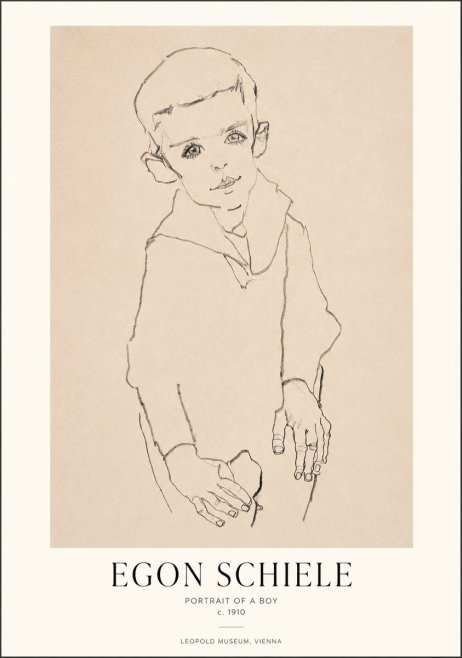 Schiele Portrait of a Boy No1 - Plakát