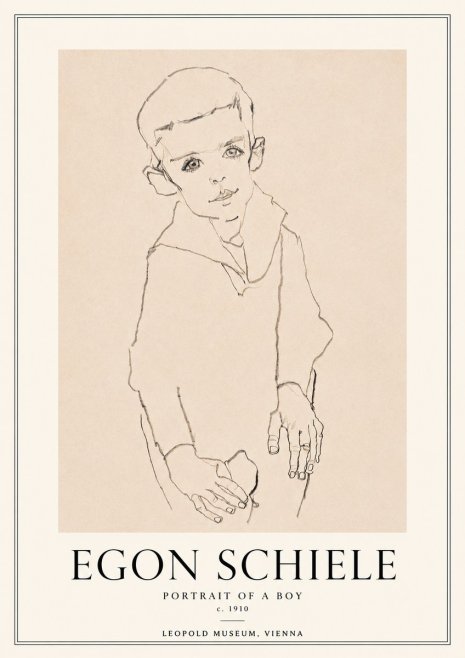 Schiele Portrait of a Boy No3 - Plakát