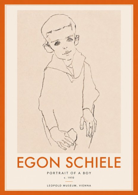 Schiele Portrait of a Boy No4 - Plakát