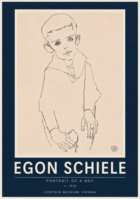 Schiele Portrait of a Boy No6 - Plakát