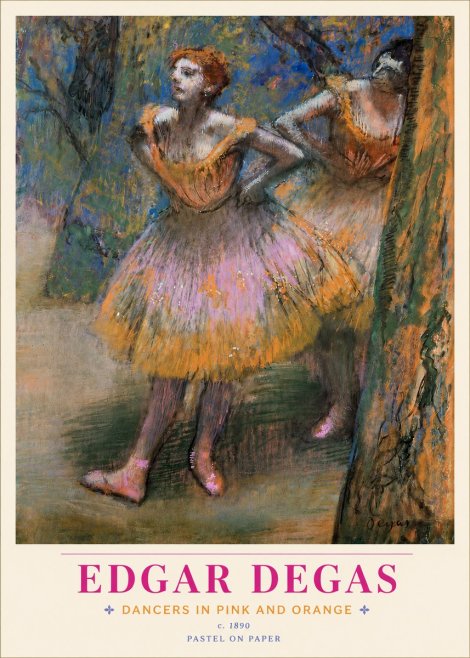 Edgar Degas Dancers in Pink and Orange No4 - Plakát