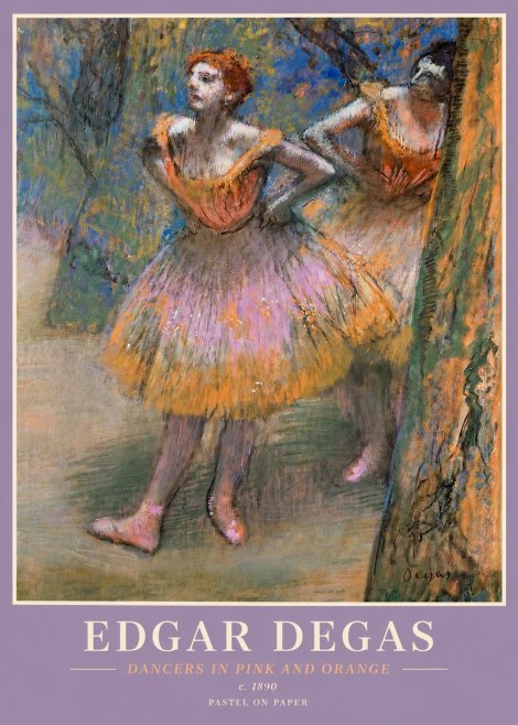 Edgar Degas Dancers in Pink and Orange No5 - Plakát