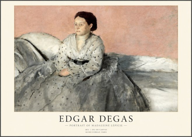 Edgar Degas Portrait of Madeleine Lépicie No1 - Plakát