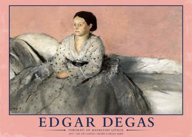 Edgar Degas Portrait of Madeleine Lépicie No2 - Plakát