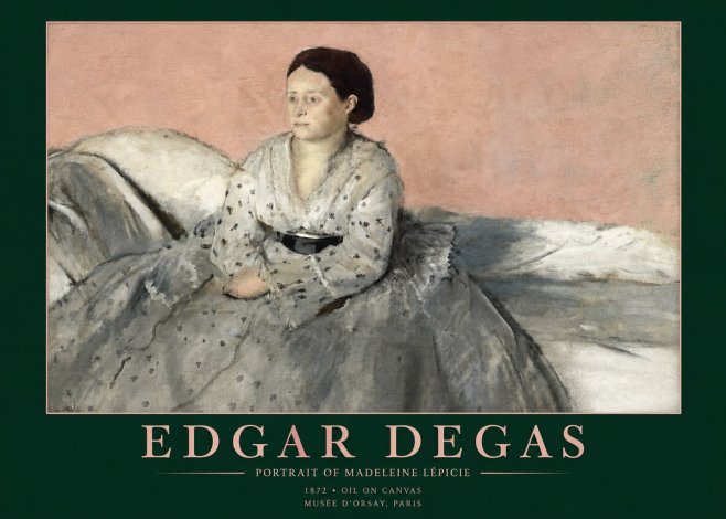 Edgar Degas Portrait of Madeleine Lépicie No3 - Plakát
