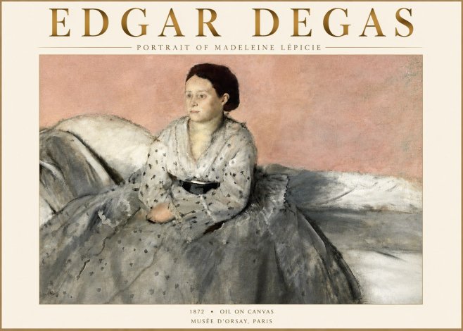 Edgar Degas Portrait of Madeleine Lépicie No4 - Plakát