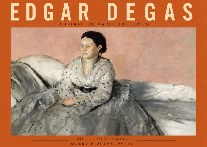 Edgar Degas Portrait of Madeleine Lépicie No5 - Plakát
