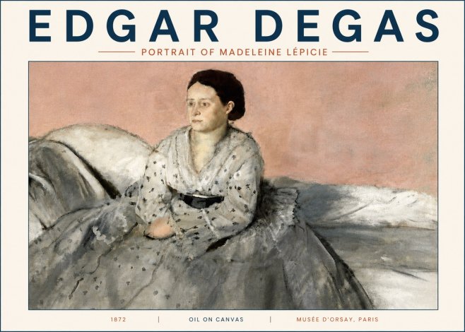Edgar Degas Portrait of Madeleine Lépicie No6 - Plakát