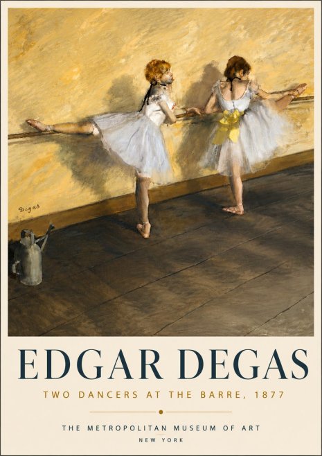 Edgar Degas Two Dancers at the Barre, 1877 No3 - Plakát