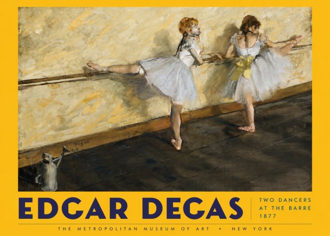 Edgar Degas Two Dancers at the Barre, 1877 No5 - Plakát