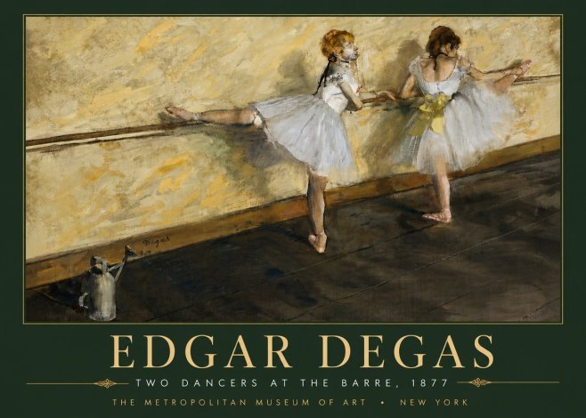 Edgar Degas Two Dancers at the Barre, 1877 No6 - Plakát