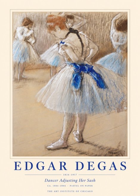 Edgar Degas Dancer Adjusting Her Sash No1 - Plakát