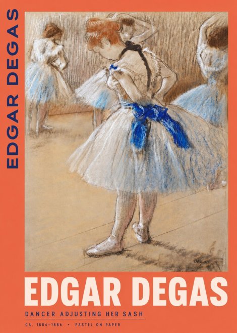 Edgar Degas Dancer Adjusting Her Sash No2 - Plakát