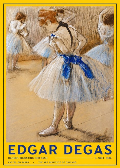 Edgar Degas Dancer Adjusting Her Sash No4 - Plakát