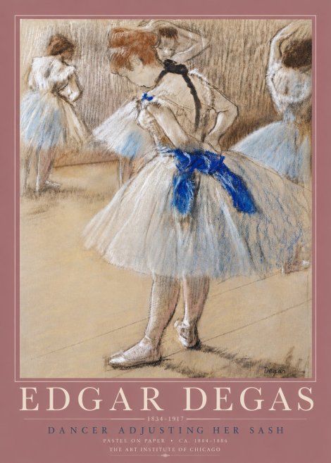 Edgar Degas Dancer Adjusting Her Sash No5 - Plakát
