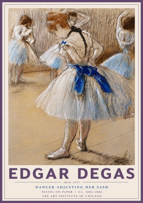 Edgar Degas Dancer Adjusting Her Sash No6 - Plakát