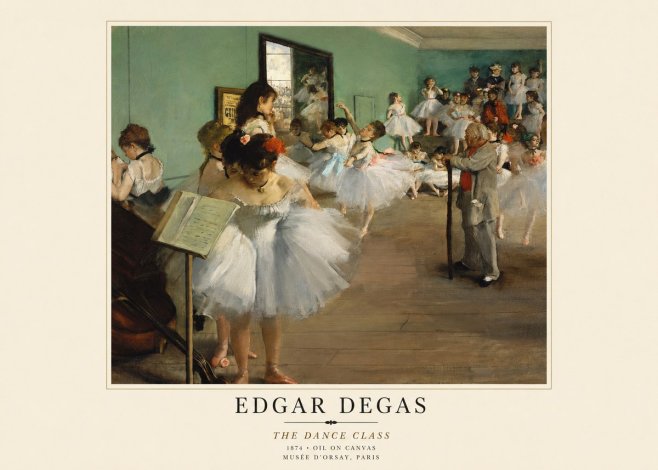 Edgar Degas The Dance Class I No1 - Plakát