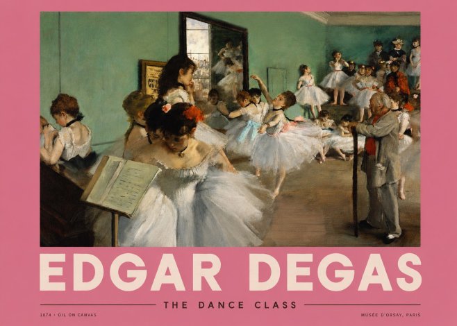 Edgar Degas The Dance Class I No2 - Plakát