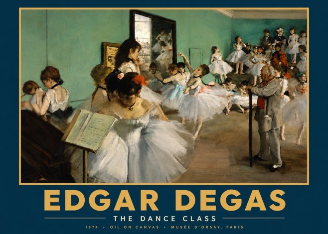 Edgar Degas The Dance Class I No4 - Plakát