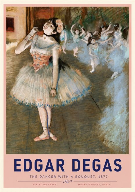 Edgar Degas The Dancer with a Bouquet No3 - Plakát