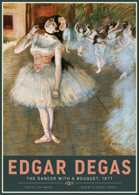 Edgar Degas The Dancer with a Bouquet No6 - Plakát