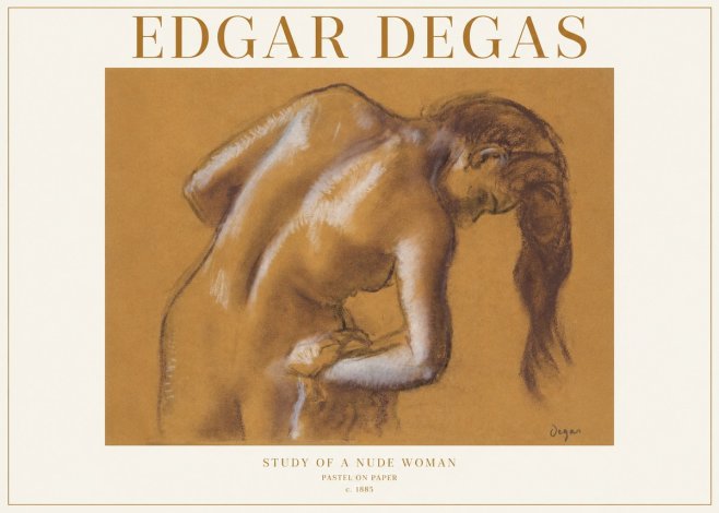 Edgar Degas Study of a Nude Woman I No1 - Plakát