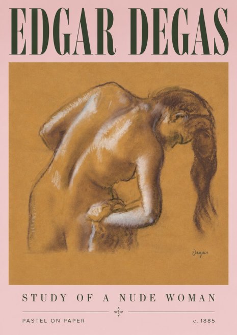 Edgar Degas Study of a Nude Woman I No4 - Plakát