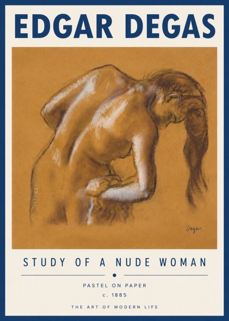 Edgar Degas Study of a Nude Woman I No5 - Plakát