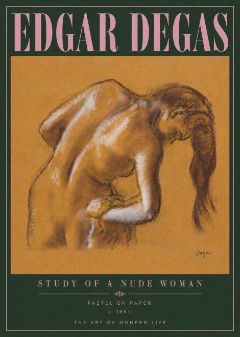 Edgar Degas Study of a Nude Woman I No6 - Plakát