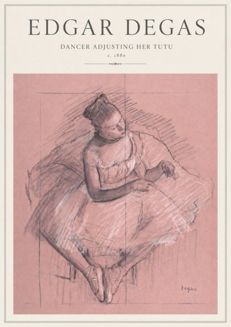 Edgar Degas Dancer Adjusting Her Tutu No3 - Plakát