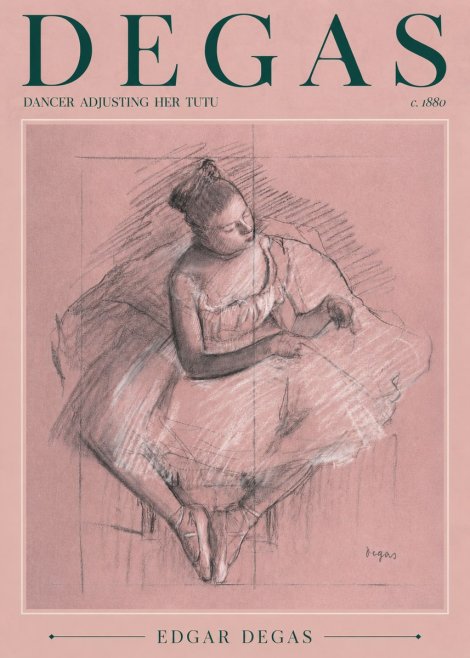 Edgar Degas Dancer Adjusting Her Tutu No4 - Plakát