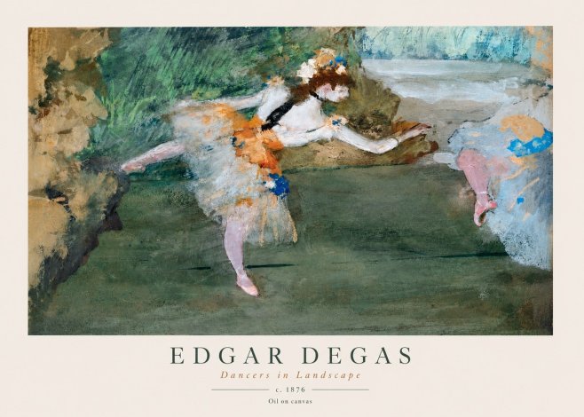Edgar Degas Dancers in Landscape I No1 - Plakát