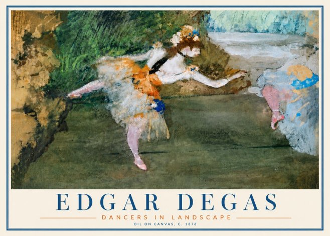 Edgar Degas Dancers in Landscape I No6 - Plakát