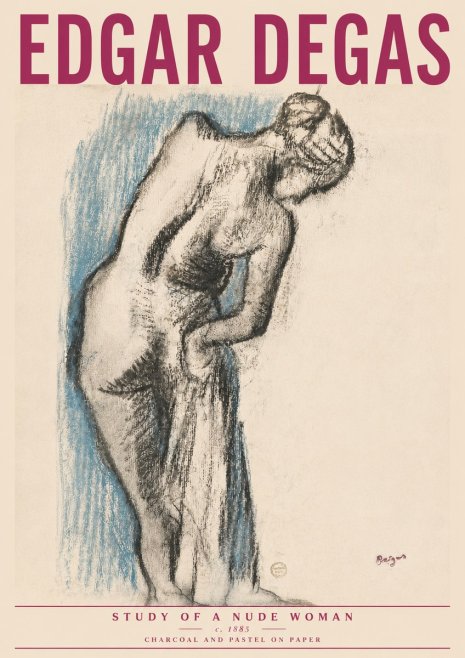 Edgar Degas Study of a Nude Woman II No4 - Plakát