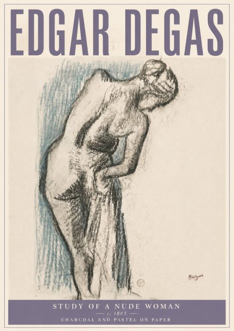 Edgar Degas Study of a Nude Woman II No6 - Plakát