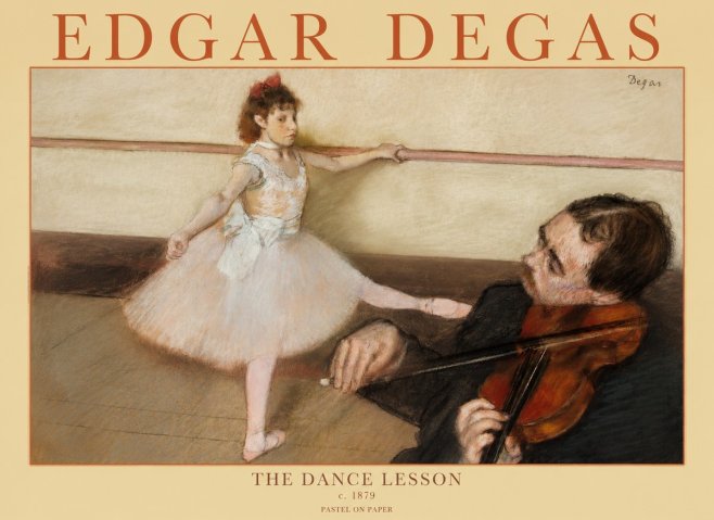 Edgar Degas The Dance Lesson No1 - Plakát