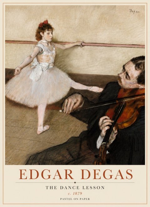 Edgar Degas The Dance Lesson No3 - Plakát