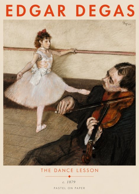 Edgar Degas The Dance Lesson No6 - Plakát