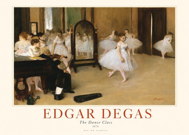 Edgar Degas The Dance Class II No1 - Plakát