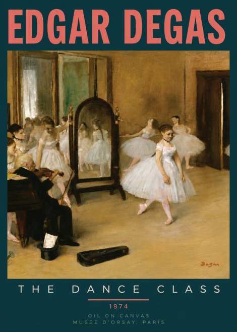 Edgar Degas The Dance Class II No4 - Plakát