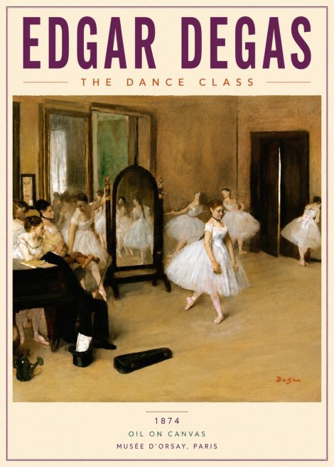 Edgar Degas The Dance Class II No6 - Plakát